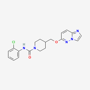 molecular formula C19H20ClN5O2 B12250291 N-(2-chlorophenyl)-4-({imidazo[1,2-b]pyridazin-6-yloxy}methyl)piperidine-1-carboxamide 