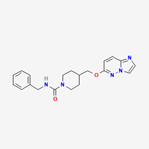molecular formula C20H23N5O2 B12250350 N-benzyl-4-({imidazo[1,2-b]pyridazin-6-yloxy}methyl)piperidine-1-carboxamide 