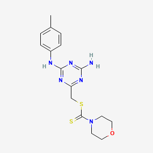 4-Morpholinecarbodithioic acid [4-amino-6-(4-methylanilino)-1,3,5-triazin-2-yl]methyl ester