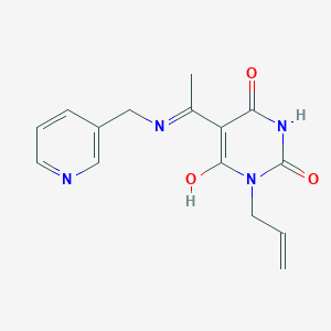 1-Prop-2-enyl-5-[1-(3-pyridinylmethylamino)ethylidene]-1,3-diazinane-2,4,6-trione