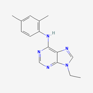 molecular formula C15H17N5 B12250425 N-(2,4-dimethylphenyl)-9-ethyl-9H-purin-6-amine 