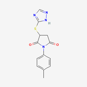 1-(4-methylphenyl)-3-(1H-1,2,4-triazol-5-ylthio)pyrrolidine-2,5-dione