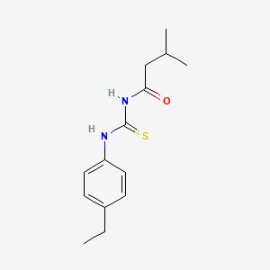 molecular formula C14H20N2OS B1225052 N-[(4-ethylphenyl)carbamothioyl]-3-methylbutanamide 