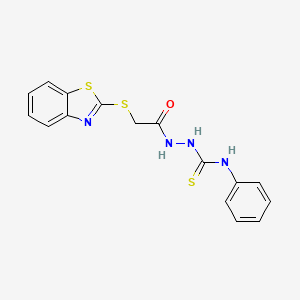 1-[[2-(1,3-Benzothiazol-2-ylthio)-1-oxoethyl]amino]-3-phenylthiourea