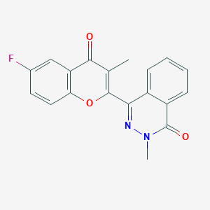 4-(6-Fluoro-3-methyl-4-oxo-1-benzopyran-2-yl)-2-methyl-1-phthalazinone