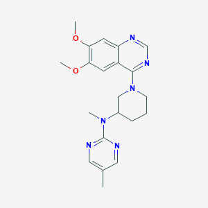 molecular formula C21H26N6O2 B12250695 N-[1-(6,7-dimethoxyquinazolin-4-yl)piperidin-3-yl]-N,5-dimethylpyrimidin-2-amine 