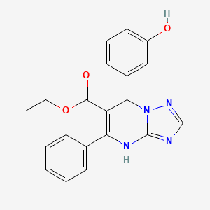 Ethyl 7-(3-hydroxyphenyl)-5-phenyl-4,7-dihydro[1,2,4]triazolo[1,5-a]pyrimidine-6-carboxylate