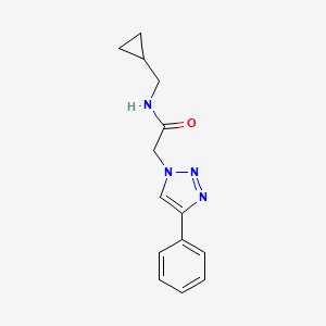 molecular formula C14H16N4O B12250802 N-(cyclopropylmethyl)-2-(4-phenyl-1H-1,2,3-triazol-1-yl)acetamide 