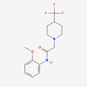 molecular formula C15H19F3N2O2 B12250805 N-(2-methoxyphenyl)-2-[4-(trifluoromethyl)piperidin-1-yl]acetamide 