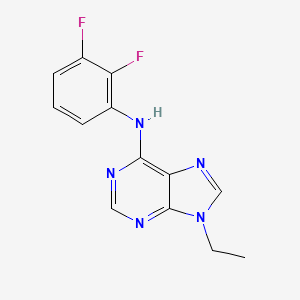 molecular formula C13H11F2N5 B12250841 N-(2,3-difluorophenyl)-9-ethyl-9H-purin-6-amine 