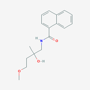 molecular formula C17H21NO3 B12250856 N-(2-hydroxy-4-methoxy-2-methylbutyl)naphthalene-1-carboxamide 