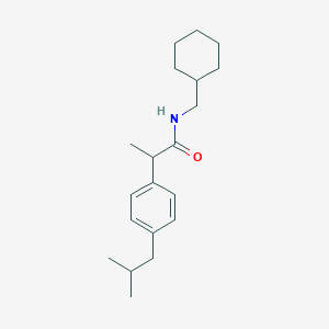 molecular formula C20H31NO B12250956 N-(cyclohexylmethyl)-2-[4-(2-methylpropyl)phenyl]propanamide 
