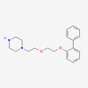 molecular formula C20H26N2O2 B1225104 1-[2-[2-(2-Phenylphenoxy)ethoxy]ethyl]piperazine 