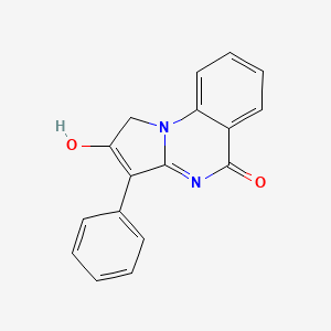 molecular formula C17H12N2O2 B1225107 3-Phenyl-1,4-dihydropyrrolo[1,2-a]quinazoline-2,5-dione 