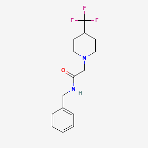 molecular formula C15H19F3N2O B12251103 N-benzyl-2-[4-(trifluoromethyl)piperidin-1-yl]acetamide 