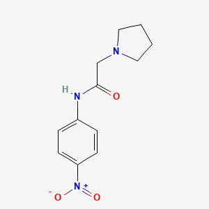 molecular formula C12H15N3O3 B1225119 N-(4-nitrophenyl)-2-(1-pyrrolidinyl)acetamide CAS No. 708285-68-1