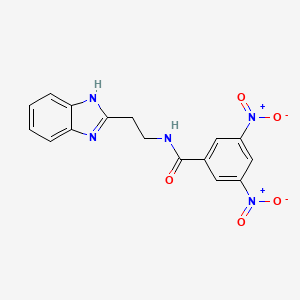 molecular formula C16H13N5O5 B1225132 N-[2-(1H-苯并咪唑-2-基)乙基]-3,5-二硝基苯甲酰胺 