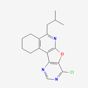 molecular formula C17H18ClN3O B1225134 8-Chloro-5-isobutyl-1,2,3,4-tetrahydro-7-oxa-6,9,11-triaza-benzo[c]fluorene 
