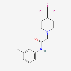 molecular formula C15H19F3N2O B12251356 N-(3-methylphenyl)-2-[4-(trifluoromethyl)piperidin-1-yl]acetamide 
