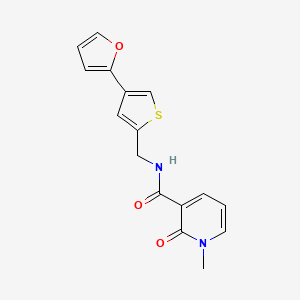 molecular formula C16H14N2O3S B12251377 N-{[4-(furan-2-yl)thiophen-2-yl]methyl}-1-methyl-2-oxo-1,2-dihydropyridine-3-carboxamide 
