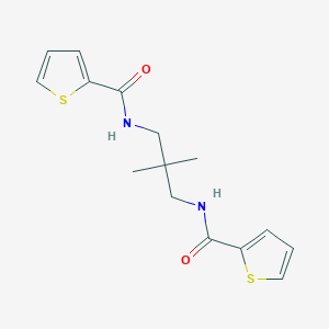 molecular formula C15H18N2O2S2 B1225138 N-[2,2-dimethyl-3-[[oxo(thiophen-2-yl)methyl]amino]propyl]-2-thiophenecarboxamide 