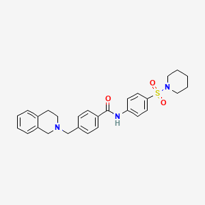 molecular formula C28H31N3O3S B1225141 N-[4-(PIPERIDINE-1-SULFONYL)PHENYL]-4-[(1,2,3,4-TETRAHYDROISOQUINOLIN-2-YL)METHYL]BENZAMIDE 