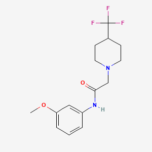 molecular formula C15H19F3N2O2 B12251424 N-(3-methoxyphenyl)-2-[4-(trifluoromethyl)piperidin-1-yl]acetamide 