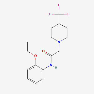 molecular formula C16H21F3N2O2 B12251523 N-(2-ethoxyphenyl)-2-[4-(trifluoromethyl)piperidin-1-yl]acetamide 