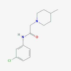 molecular formula C14H19ClN2O B1225154 N-(3-chlorophenyl)-2-(4-methylpiperidin-1-yl)acetamide 