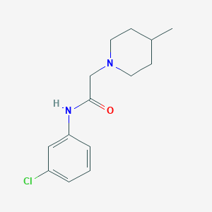 molecular formula C14H19ClN2O B1225154 N-(3-chlorophenyl)-2-(4-methyl-1-piperidinyl)acetamide 