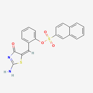 [2-[(E)-(2-amino-4-oxo-1,3-thiazol-5-ylidene)methyl]phenyl] naphthalene-2-sulfonate