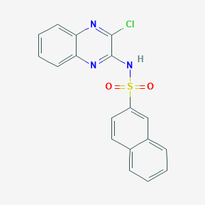 molecular formula C18H12ClN3O2S B1225156 N-(3-chloroquinoxalin-2-yl)naphthalene-2-sulfonamide 