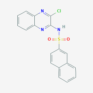 molecular formula C18H12ClN3O2S B1225156 N-(3-chloro-2-quinoxalinyl)-2-naphthalenesulfonamide 