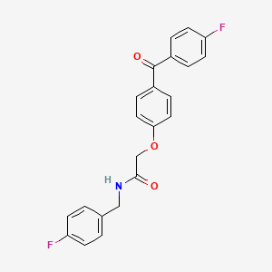 molecular formula C22H17F2NO3 B1225158 N-[(4-氟苯基)甲基]-2-[4-[(4-氟苯基)-氧代甲基]苯氧基]乙酰胺 