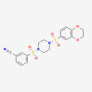 3-[[4-(2,3-Dihydro-1,4-benzodioxin-6-ylsulfonyl)-1-piperazinyl]sulfonyl]benzonitrile