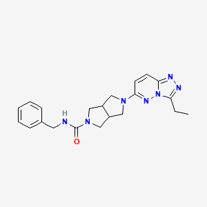 molecular formula C21H25N7O B12251660 N-benzyl-5-{3-ethyl-[1,2,4]triazolo[4,3-b]pyridazin-6-yl}-octahydropyrrolo[3,4-c]pyrrole-2-carboxamide 