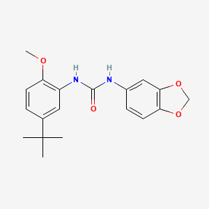 molecular formula C19H22N2O4 B1225168 1-(1,3-Benzodioxol-5-yl)-3-(5-tert-butyl-2-methoxyphenyl)urea 
