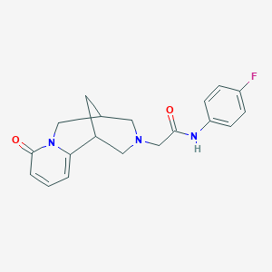 molecular formula C19H20FN3O2 B12251741 N-(4-fluorophenyl)-2-{6-oxo-7,11-diazatricyclo[7.3.1.0^{2,7}]trideca-2,4-dien-11-yl}acetamide 