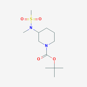 molecular formula C12H24N2O4S B12251747 tert-butyl 3-(N-methylmethanesulfonamido)piperidine-1-carboxylate 