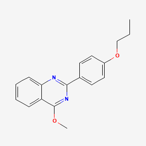molecular formula C18H18N2O2 B1225179 4-Methoxy-2-(4-propoxyphenyl)quinazoline 