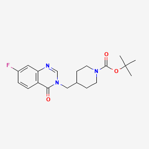 molecular formula C19H24FN3O3 B12251801 Tert-butyl 4-[(7-fluoro-4-oxo-3,4-dihydroquinazolin-3-yl)methyl]piperidine-1-carboxylate 