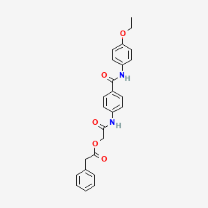 molecular formula C25H24N2O5 B1225181 2-Phenylacetic acid [2-[4-[(4-ethoxyanilino)-oxomethyl]anilino]-2-oxoethyl] ester 