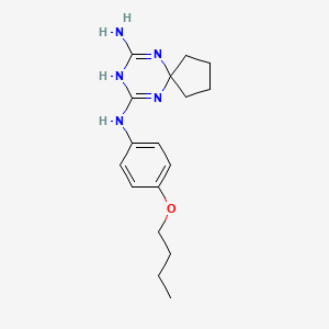 molecular formula C17H25N5O B1225182 N9-(4-butoxyphenyl)-6,8,10-triazaspiro[4.5]deca-6,9-diene-7,9-diamine 