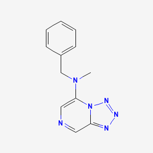 molecular formula C12H12N6 B12251823 N-benzyl-N-methyl-[1,2,3,4]tetrazolo[1,5-a]pyrazin-5-amine 