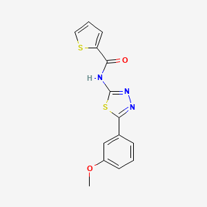 molecular formula C14H11N3O2S2 B1225183 N-[5-(3-methoxyphenyl)-1,3,4-thiadiazol-2-yl]-2-thiophenecarboxamide 