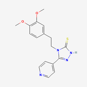 molecular formula C17H18N4O2S B1225184 4-[2-(3,4-dimethoxyphenyl)ethyl]-3-pyridin-4-yl-1H-1,2,4-triazole-5-thione 