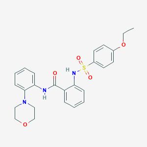 molecular formula C25H27N3O5S B1225187 2-[(4-ethoxyphenyl)sulfonylamino]-N-[2-(4-morpholinyl)phenyl]benzamide 