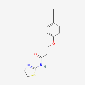 molecular formula C16H22N2O2S B1225188 3-(4-tert-butylphenoxy)-N-(4,5-dihydrothiazol-2-yl)propanamide 