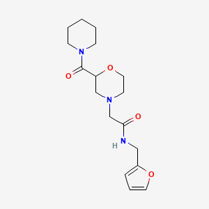 molecular formula C17H25N3O4 B12251935 N-[(furan-2-yl)methyl]-2-[2-(piperidine-1-carbonyl)morpholin-4-yl]acetamide 