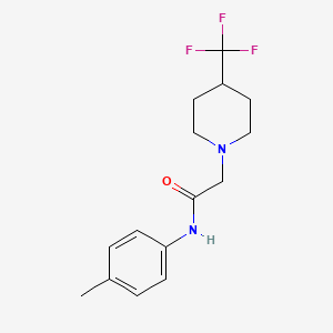 molecular formula C15H19F3N2O B12251941 N-(4-methylphenyl)-2-[4-(trifluoromethyl)piperidin-1-yl]acetamide 